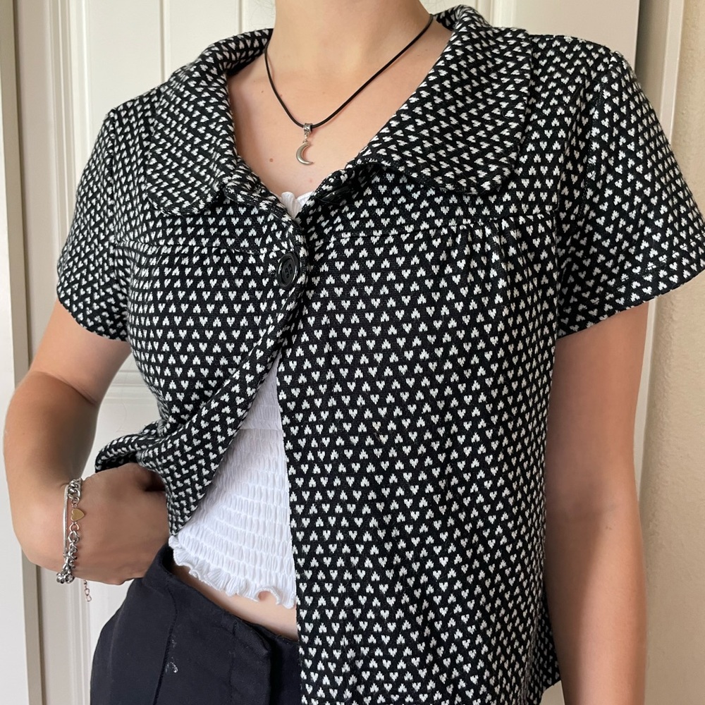 HEART PATTERN BLOUSE